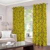 Yellow Banana Pattern Print Blackout Grommet Curtains