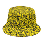 Yellow Banana Pattern Print Bucket Hat