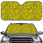 Yellow Banana Pattern Print Car Windshield Sun Shade