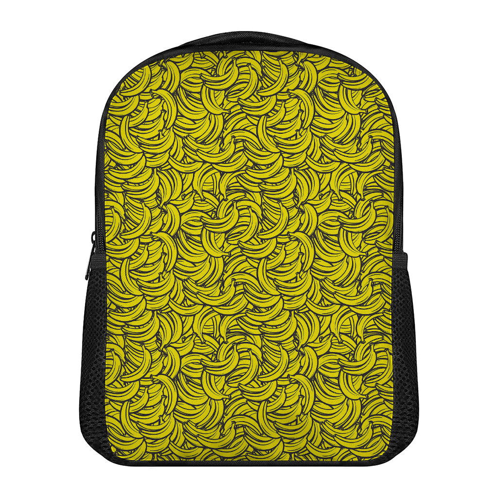 Yellow Banana Pattern Print Casual Backpack