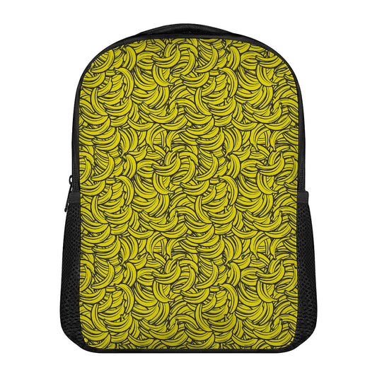 Yellow Banana Pattern Print Casual Backpack