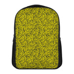 Yellow Banana Pattern Print Casual Backpack