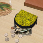 Yellow Banana Pattern Print Coin Purse
