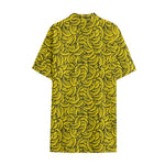 Yellow Banana Pattern Print Cotton Hawaiian Shirt