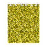 Yellow Banana Pattern Print Curtain