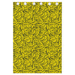 Yellow Banana Pattern Print Curtain