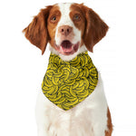Yellow Banana Pattern Print Dog Bandana
