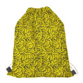 Yellow Banana Pattern Print Drawstring Bag