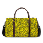 Yellow Banana Pattern Print Duffle Bag