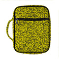 Yellow Banana Pattern Print Front Pocket Bible Bag