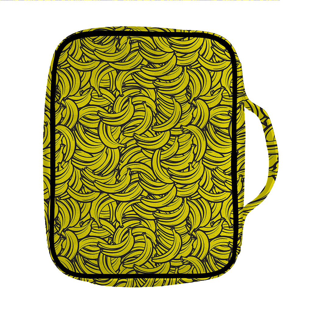 Yellow Banana Pattern Print Front Pocket Bible Bag