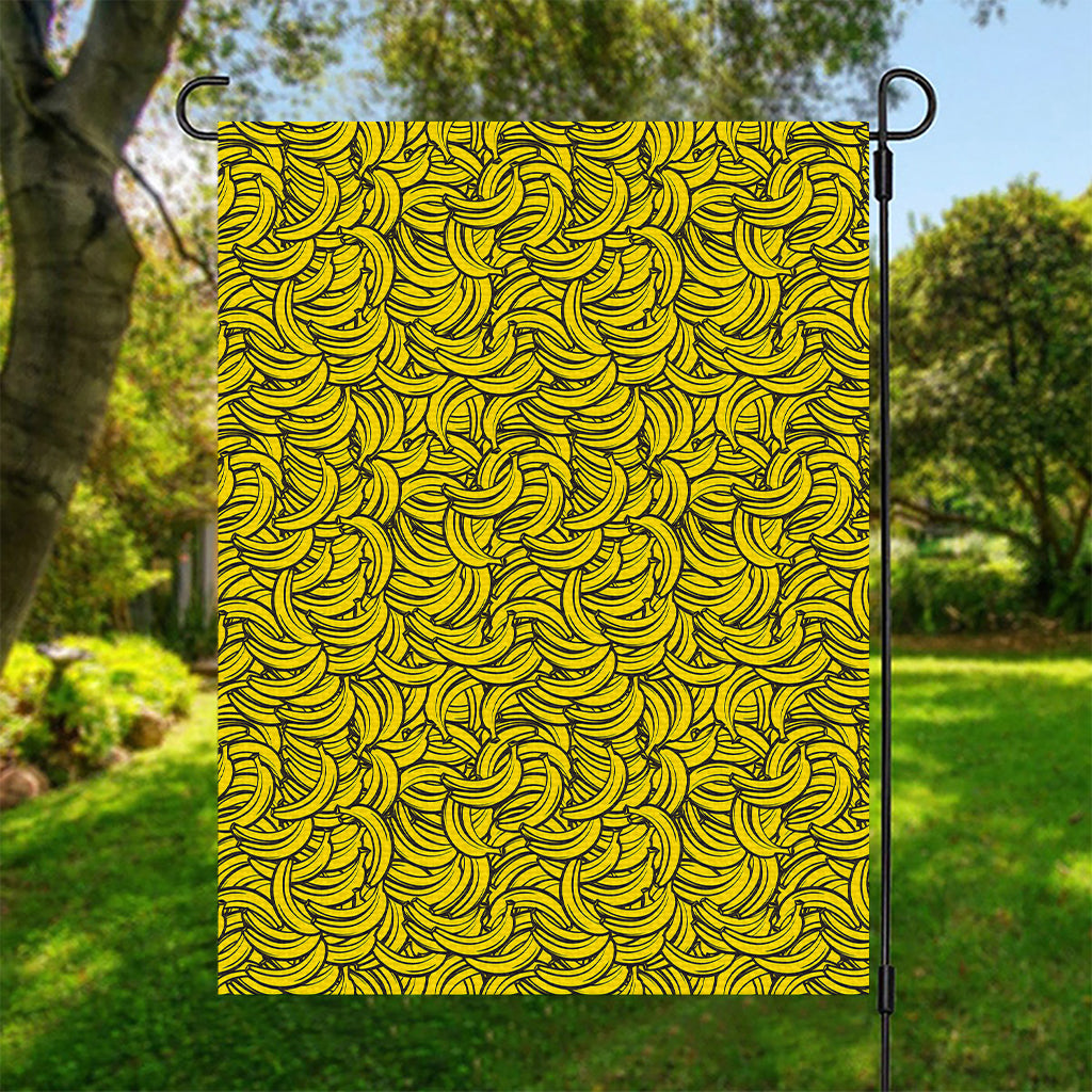 Yellow Banana Pattern Print Garden Flag