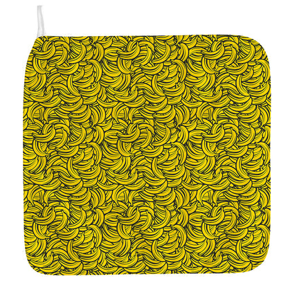 Yellow Banana Pattern Print Hand Towel