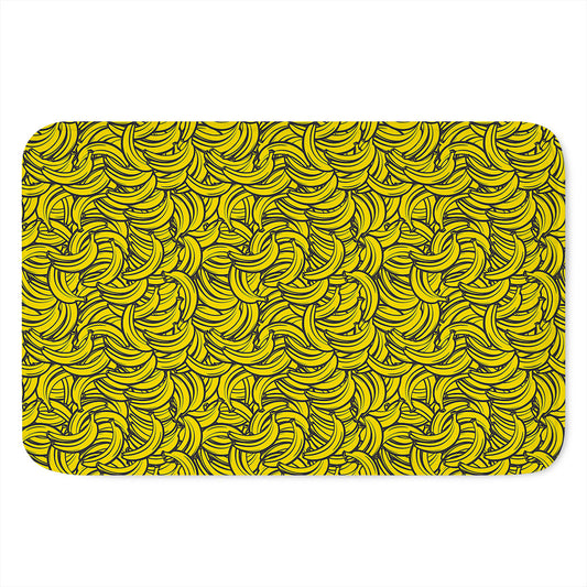 Yellow Banana Pattern Print Indoor Door Mat