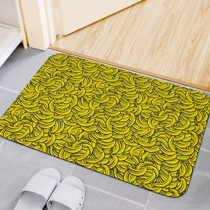 Yellow Banana Pattern Print Indoor Door Mat