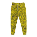 Yellow Banana Pattern Print Jogger Pants