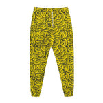 Yellow Banana Pattern Print Jogger Pants