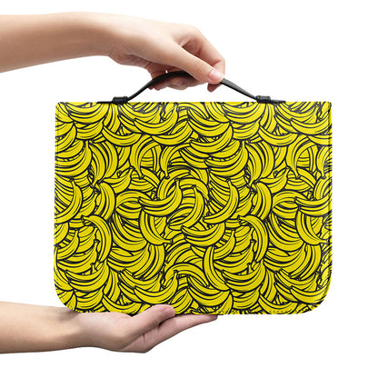 Yellow Banana Pattern Print Leather Bible Cover