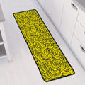 Yellow Banana Pattern Print Long Kitchen Mat