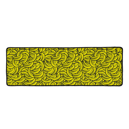 Yellow Banana Pattern Print Long Kitchen Mat