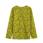 Yellow Banana Pattern Print Long Sleeve Short Coat