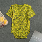 Yellow Banana Pattern Print Men's Bodysuit