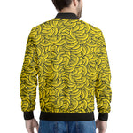 Yellow Banana Pattern Print Men's Bomber Jacket