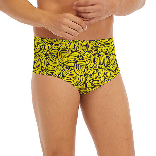 Yellow Banana Pattern Print Men's Briefs