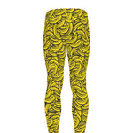 Yellow Banana Pattern Print Men's leggings