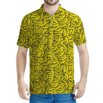 Yellow Banana Pattern Print Men's Polo Shirt
