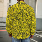 Yellow Banana Pattern Print Men's Shirt Jacket