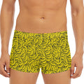 Yellow Banana Pattern Print Men's Short Boxer Briefs