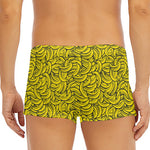 Yellow Banana Pattern Print Men's Short Boxer Briefs