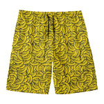 Yellow Banana Pattern Print Men's Swim Trunks