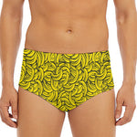 Yellow Banana Pattern Print Men's Triangle Swim Briefs