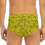 Yellow Banana Pattern Print Men's Triangle Swim Briefs