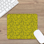 Yellow Banana Pattern Print Mouse Pad