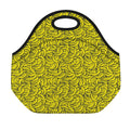 Yellow Banana Pattern Print Neoprene Lunch Bag