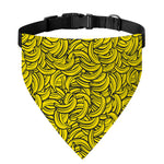 Yellow Banana Pattern Print Over The Collar Dog Bandana
