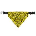 Yellow Banana Pattern Print Over The Collar Dog Bandana