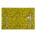 Yellow Banana Pattern Print Placemat