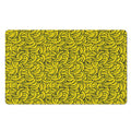 Yellow Banana Pattern Print Polyester Doormat