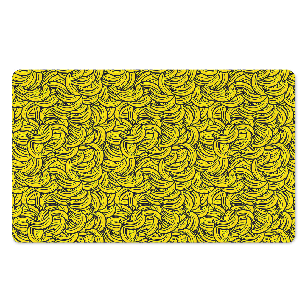 Yellow Banana Pattern Print Polyester Doormat