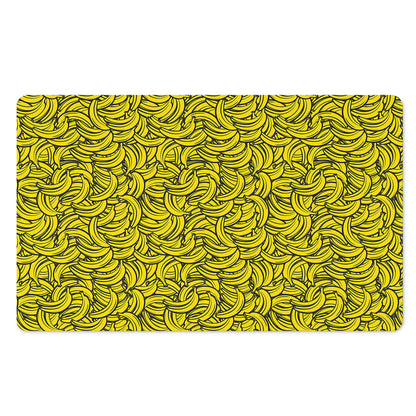 Yellow Banana Pattern Print Polyester Doormat