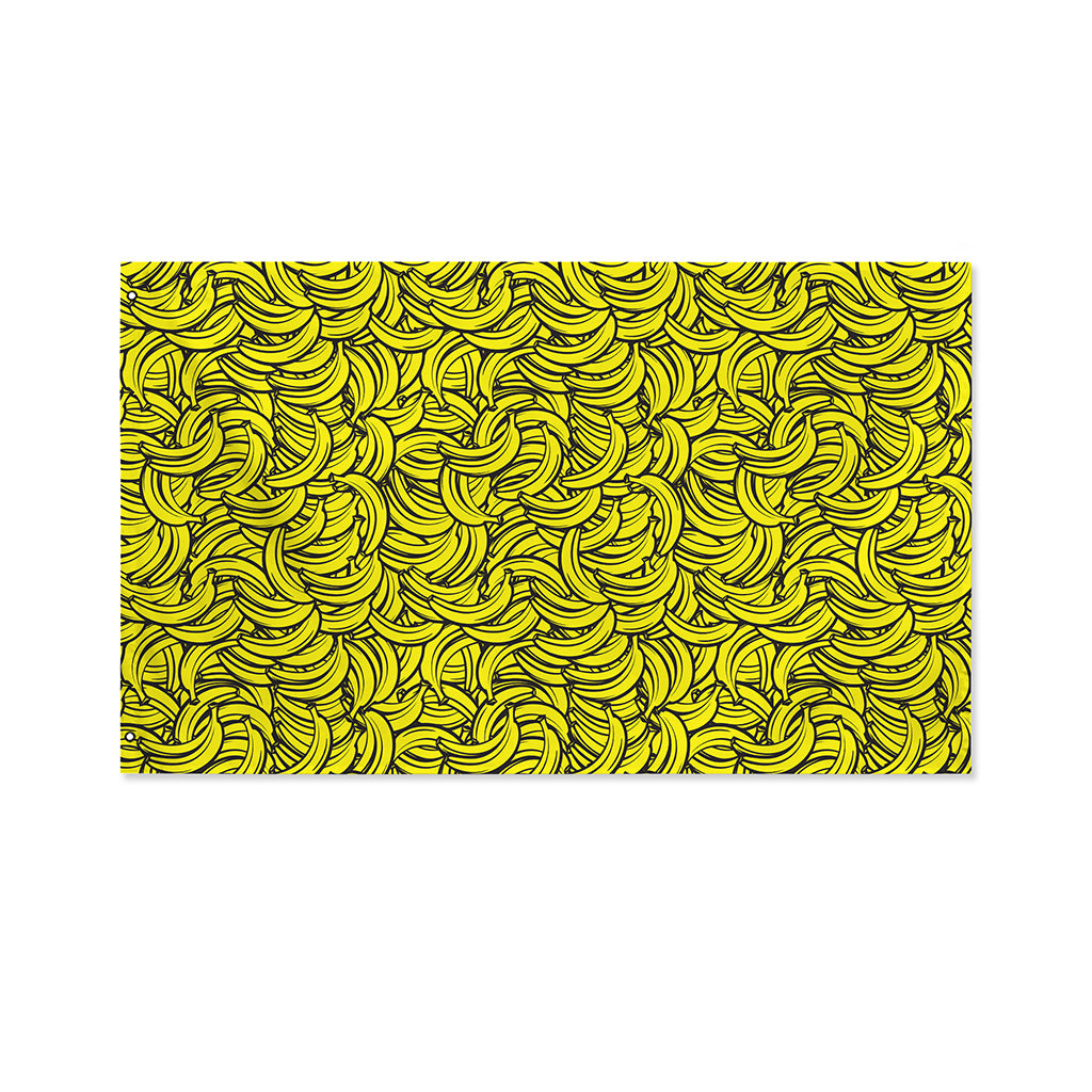 Yellow Banana Pattern Print Polyester Flag