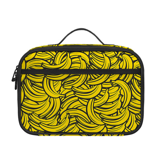 Yellow Banana Pattern Print Portable Lunch Bag