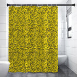 Yellow Banana Pattern Print Premium Shower Curtain