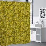 Yellow Banana Pattern Print Premium Shower Curtain