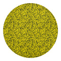 Yellow Banana Pattern Print Round Blanket
