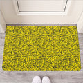 Yellow Banana Pattern Print Rubber Doormat